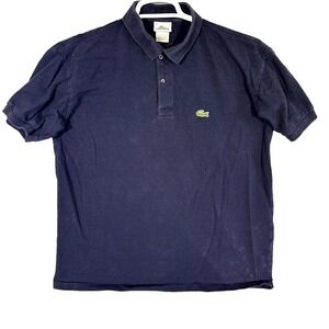 Lacoste Men's Polo Shirt Classic Pique Cotton Short Sleeve Navy Blue 5 M1178